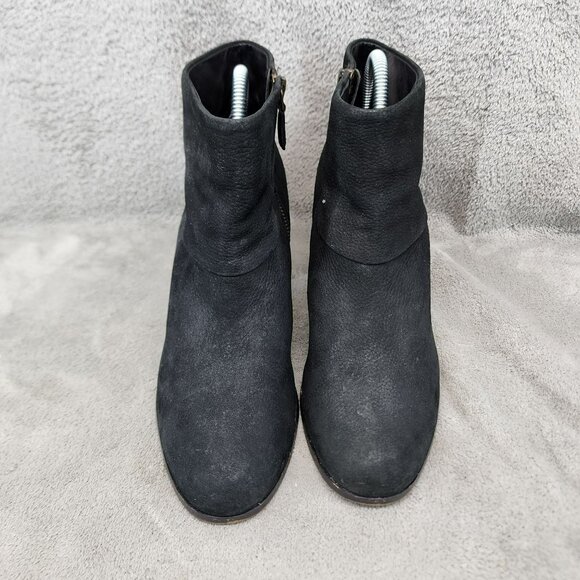 Cole Haan Shoes Womens Size 8.5 Black Leather Side Zip Ankle Booties - Picture 3 of 12
